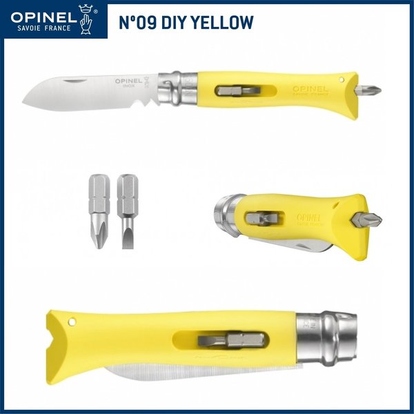 Opinel Werkzeugmesser N°09 DIY Yellow