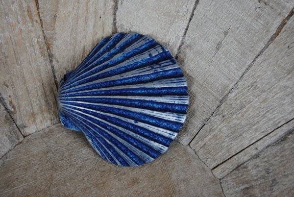 UmjuBelt Schließe "Muschel groß blue" / Gürtelschnalle 4 cm