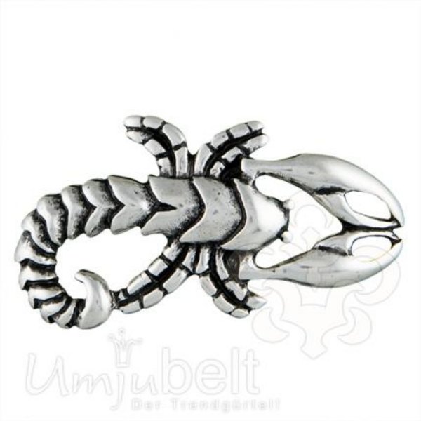 UmjuBelt Schließe "Scorpion King silver" / Gürtelschnalle 4 cm