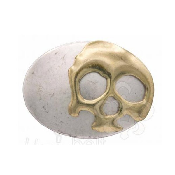 UmjuBelt Schließe "Oval Skull" / Gürtelschnalle 4 cm